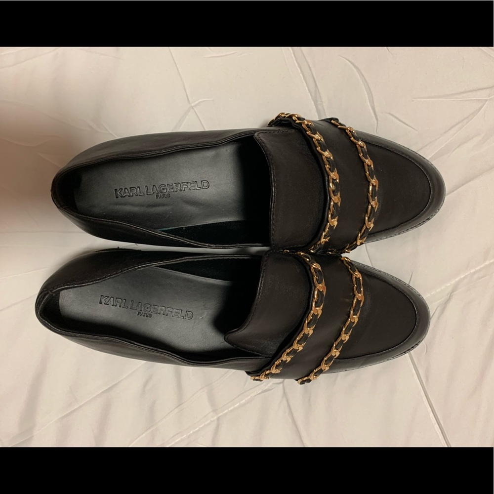 Karl Lagerfield black 8.5 loafers